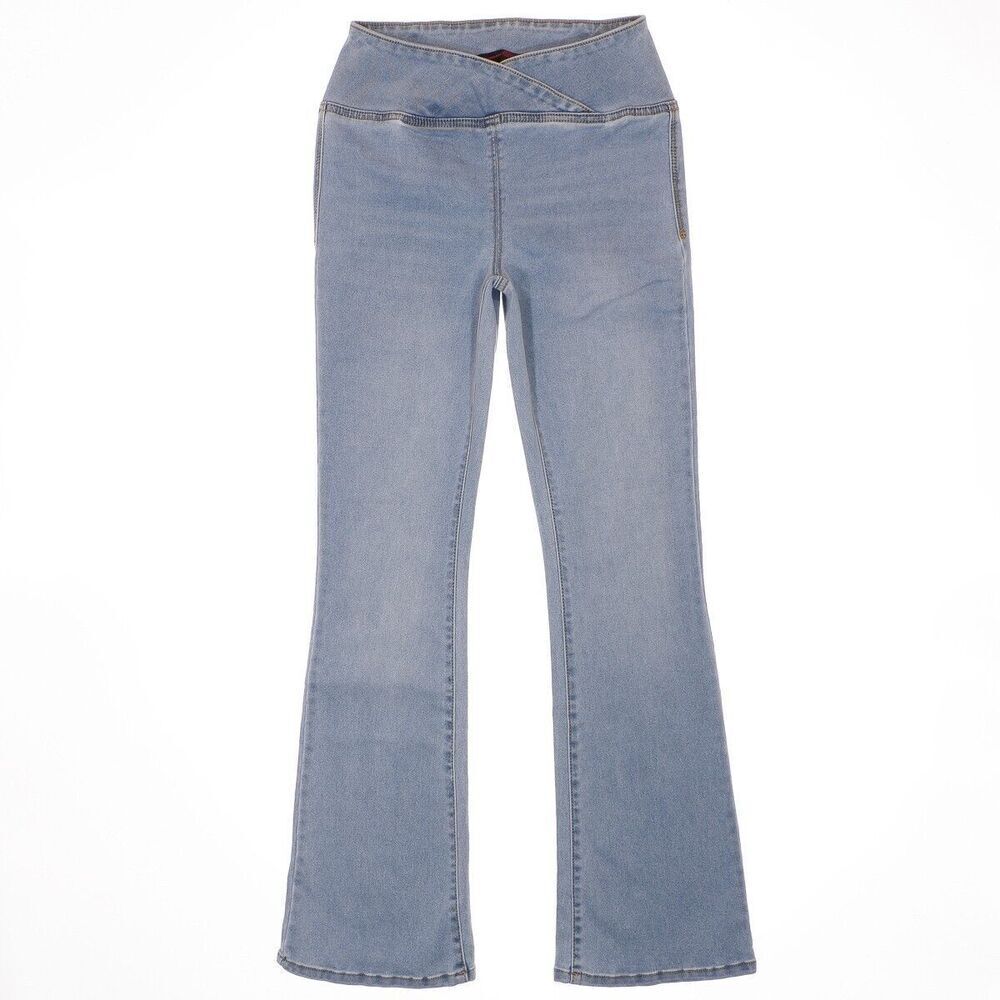 Nobo Jeans Juniors Size 3-5 Blue Pull On Bootcut High Waist Measures 26 x 29.5